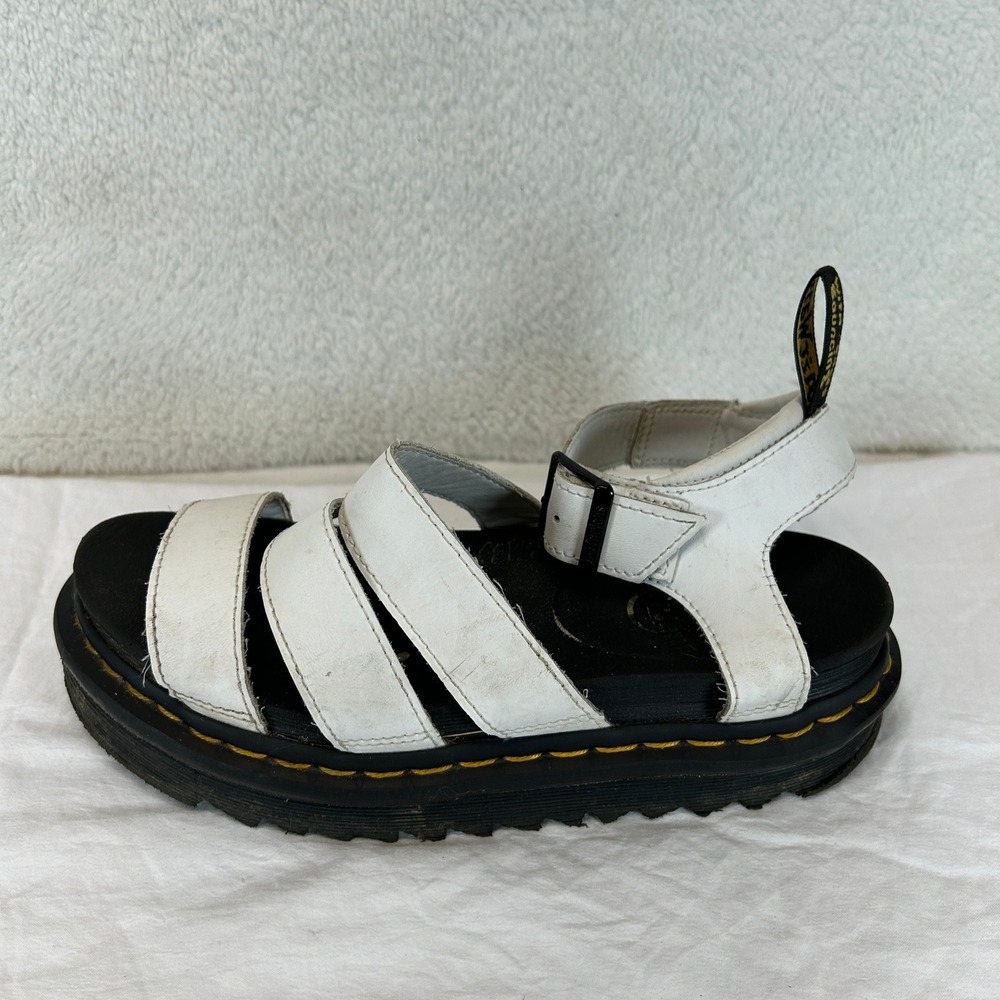 Dr. Martens Blaire White Hydro Leather Platform Gladiator Sandals Womens 6 - Picture 8 of 16